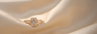 Emerald Cut Lab-Grown Diamond Engagement Ring