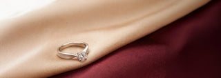 Tapered Band Lab Grown Diamond Engagement Rings by Reia Diamonds