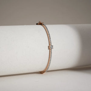 Elegant Diamond Studded Gold Bracelet