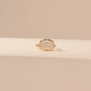 Sculpted Cushion Solitaire Diamond Ring