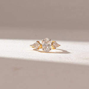 Radiant Oval Trilogy Diamond Ring