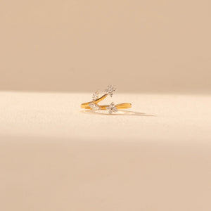 Elegant Botanical Embrace Diamond Ring