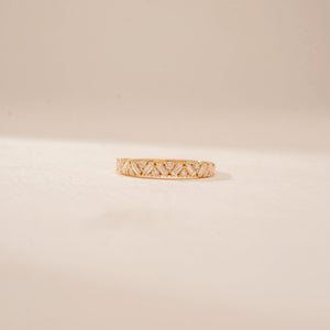 Baguette Accent Diamond Band Ring