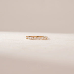 Continuous Pear Row Diamond Ring