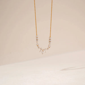 Marquise Leaf Pattern Diamond Necklace