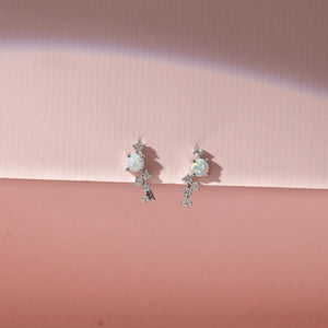 Elegant Floral Cascade Diamond Earrings