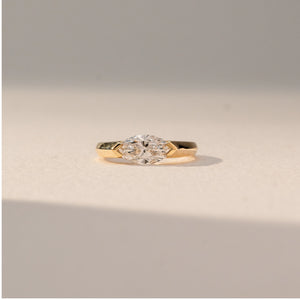 Marquise Crown Shoulder Diamond Ring