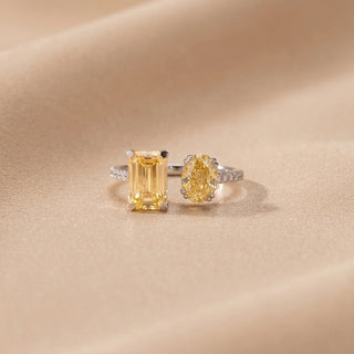 Yellow Duo Statement diamond Ring