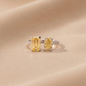 Yellow Duo Statement diamond Ring