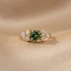 Luxe Green Diamond Statement Ring