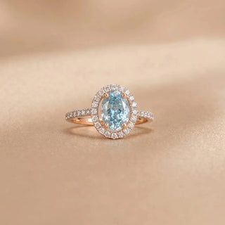Ocean Glow Halo diamond Ring