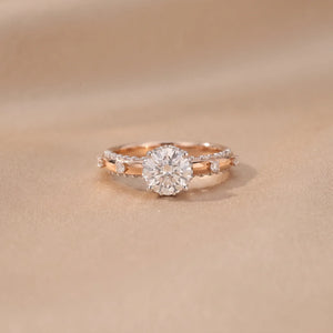 Round Shine Pavé Diamond Ring
