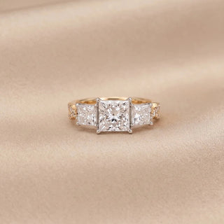 Princess Cluster Crown Diamond Ring