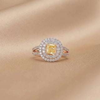 Golden Glow Cluster diamond Ring