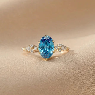 Sapphire Veil Solitaire Diamond Ring