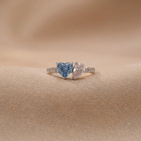 Radiance Blue Diamond Charm Ring