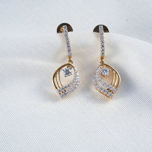 Leafy Luxe Drops Diamond Earrings