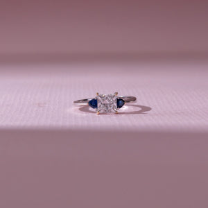 Chic Princess Cut Diamond Statement Ring