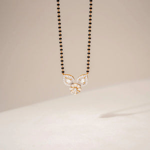 Double Loop Floral Diamond Mangalsutra