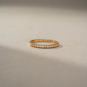 Elegant Pave Crystal Wedding Ring
