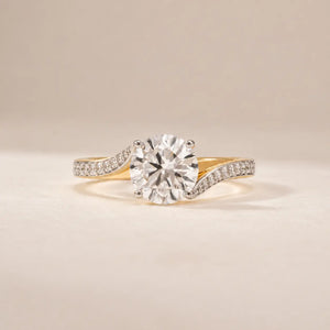 Soft Twist Solitaire Diamond Ring