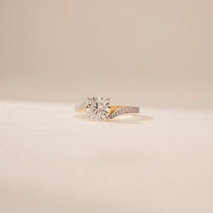 Soft Twist Solitaire Diamond Ring