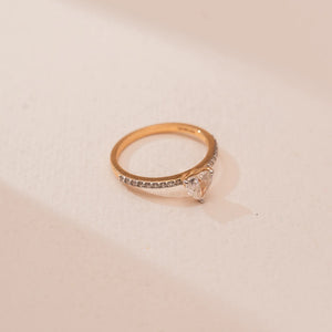 Forever Heart Diamond Solitaire Ring