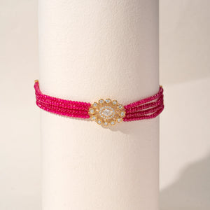 Regal Pink Bloom Diamond Necklace