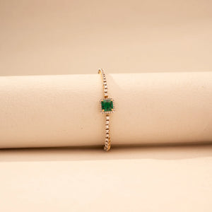 Royal Emerald Bloom Diamond Bracelet