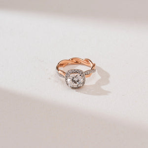 Intertwined Rose Gold Diamond Ring