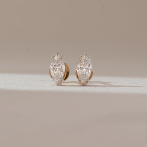 Radiant Marquise Solitaire Diamond Earring
