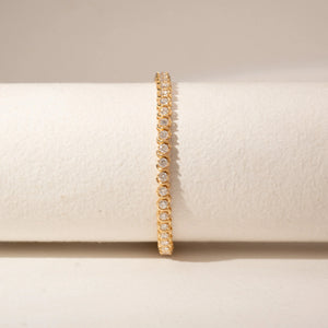 Continuous Round Diamond Gold Bracelet