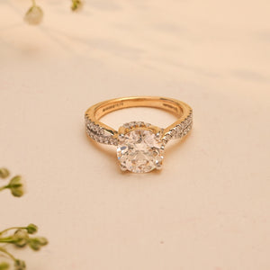 Crowned Radiance Diamond Proposal Ring