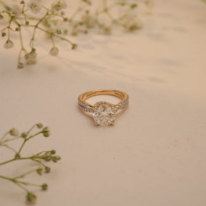 Crowned Radiance Diamond Proposal Ring