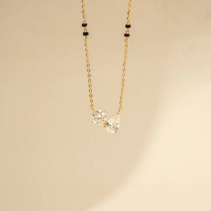 Elegant Dual Shape Diamond Mangalsutra