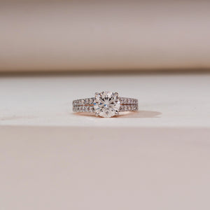 Double Row Pavé Diamond Ring