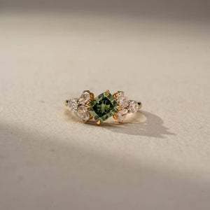 Luxe Green Crystal Statement Ring