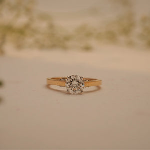 Golden Vow Solitaire Diamond Ring