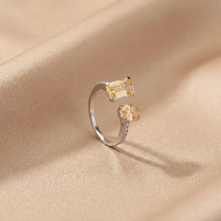 Yellow Duo Statement diamond Ring