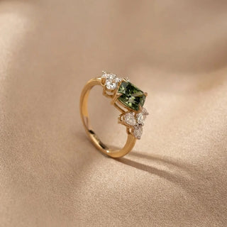 Luxe Green Diamond Statement Ring