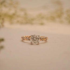 Lover's Knot Solitaire Diamond Ring