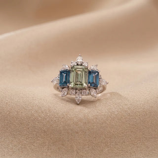 Vintage Crown Diamond Cocktail Ring