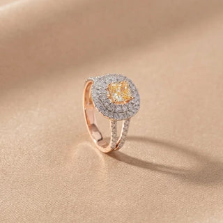 Golden Glow Cluster diamond Ring