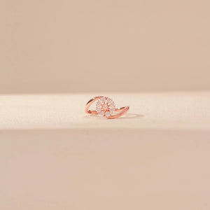 Floral Round Cluster Diamond Ring