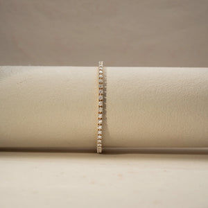 Glamorous Diamond Tennis Design Bangle