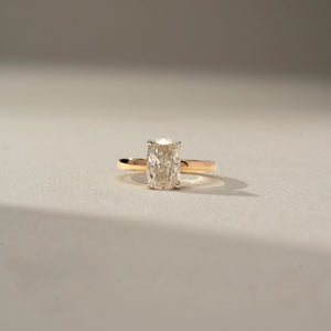 Modern Radiant Crystal Band Ring
