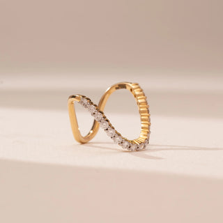 Radiant Wave Diamond Band Ring