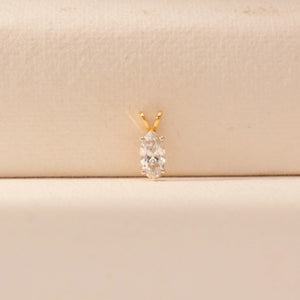 Elegant Marquise Solitaire Diamond Pendant