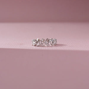 Baguette Cluster Bar Diamond Ring
