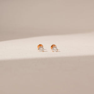 Celeste Round Solitaire Diamond Earring
